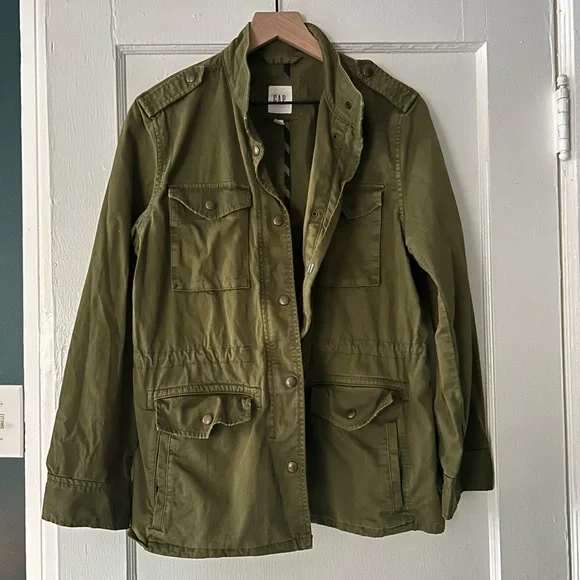 GAP Jackets Coats Gap Army Green Utility Jacket Xs Poshmark